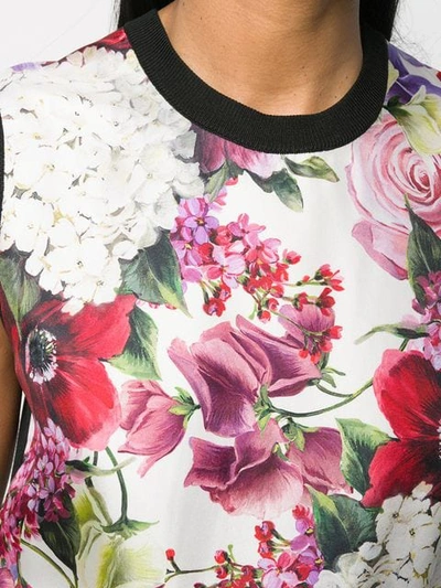 Shop Dolce & Gabbana Floral Vest Top In White