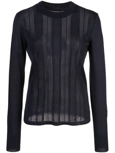 Shop Barrie Fine Knit Top In Blue