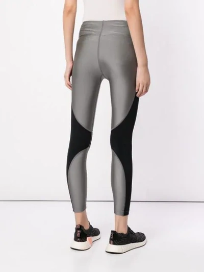 Shop Moeva Jade Panelled Leggings In Grey