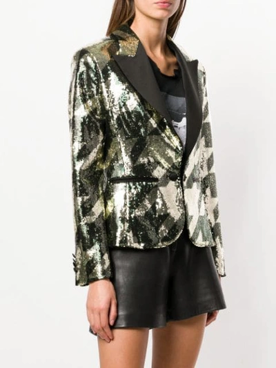 Shop Redemption Sequin Blazer In Gold