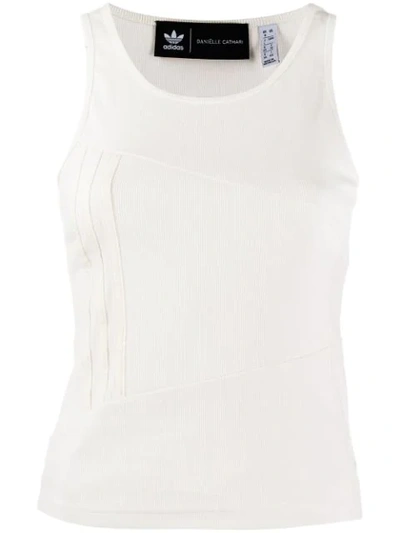 Shop Adidas Originals Fitted Tank Top In White