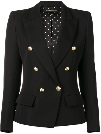 Shop Alexandre Vauthier Double Breasted Blazer In Black