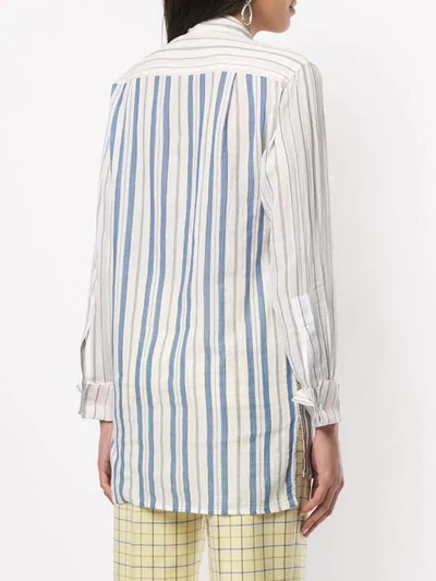 JW ANDERSON STRIPED BOW TIE SHIRT - 白色