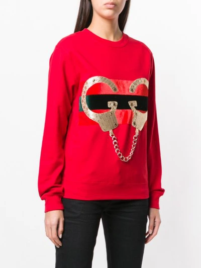 Shop Nil & Mon Handcuffs Sweatshirt - Red