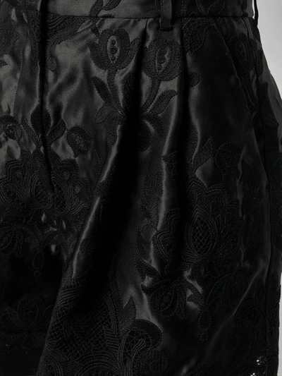Shop Dolce & Gabbana High Rise Jacquard Shorts In Black