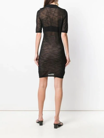 Shop Jacquemus Knitted Dress - Black