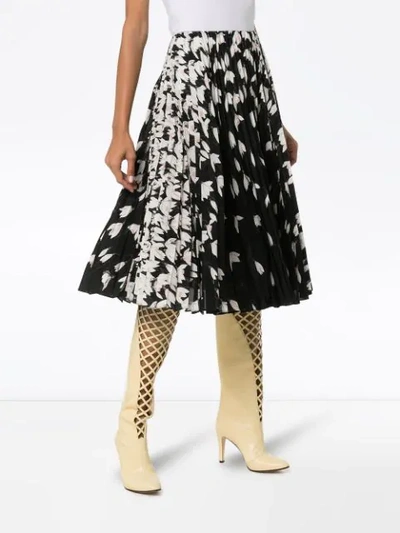 Shop Valentino Bucaneve Floral Print Midi Skirt In Multicolour