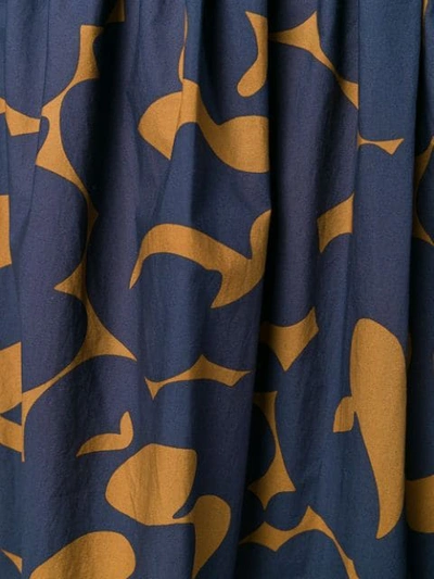 Shop Marni Printed Midi Skirt In Blue