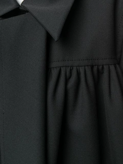 Shop Mm6 Maison Margiela Oversized Tie-neck Coat In Black