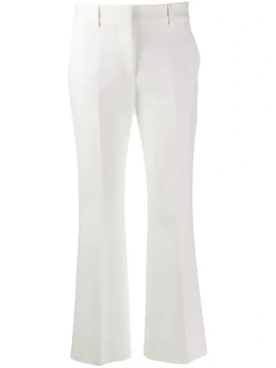 Shop Msgm Tailored Trousers In White