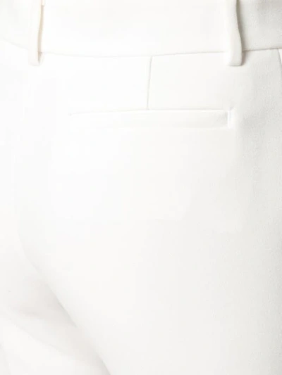 Shop Msgm Tailored Trousers In White