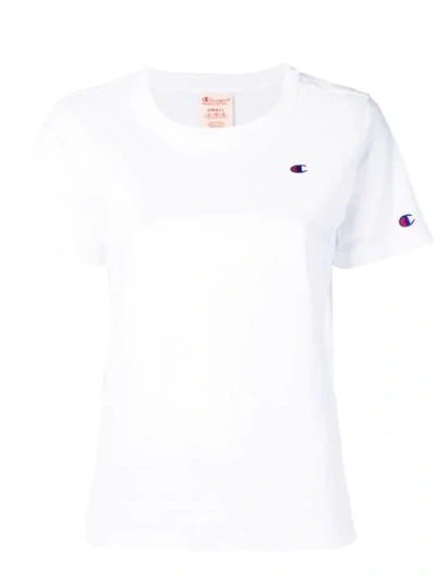 Shop Champion Embroidered Logo T-shirt In White