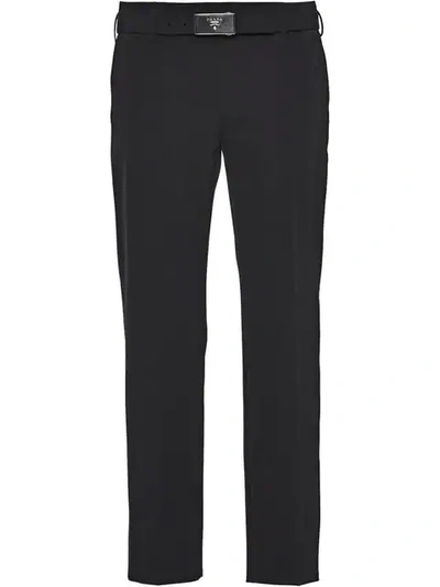 PRADA TECHNICAL FABRIC TROUSERS - 黑色