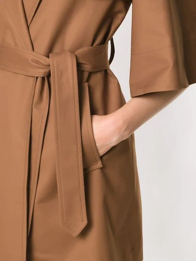 Shop Andrea Marques Trenchcoat Mit Dreiviertelärmeln In Brown