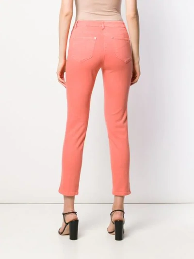 Shop Peserico Cropped Skinny Jeans In Orange