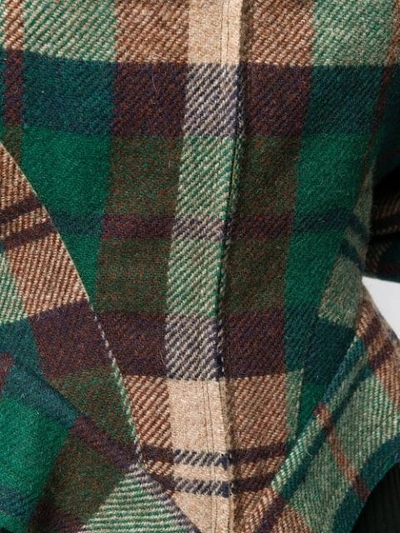 Shop Vivienne Westwood Asymmetric Tartan Jacket - Green