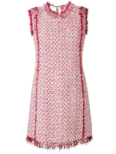 Shop Giambattista Valli Bouclé Shift Dress In Pink