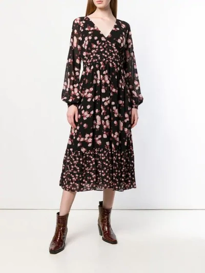 Shop Michael Michael Kors Floral Long In Black