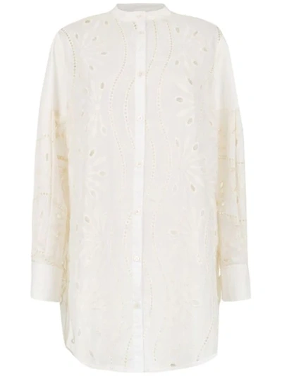 Shop Alcaçuz Feroz Silk Shirt In White