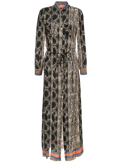 Shop Amir Slama Long Dress In Brown