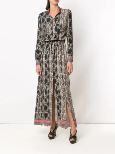 Shop Amir Slama Long Dress In Brown