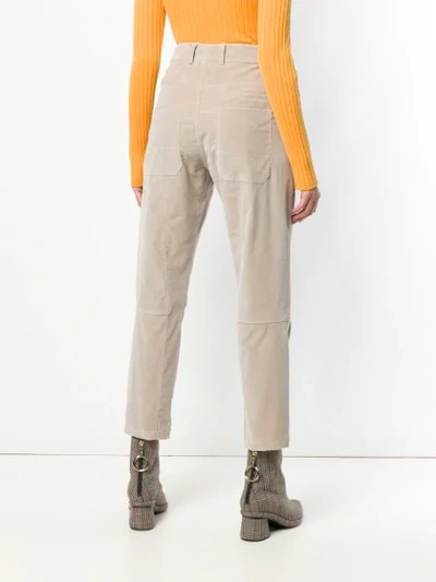 LORENA ANTONIAZZI CROPPED CORDUROY TROUSERS 