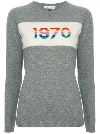 Shop Bella Freud 1970 Print Sweater In Grey