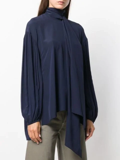 CHLOÉ TIED NECK BLOUSE - 蓝色