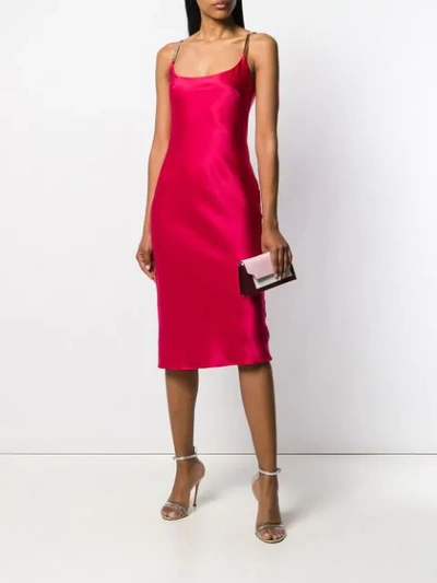 Shop Galvan Christiane Slip Dress In Pink