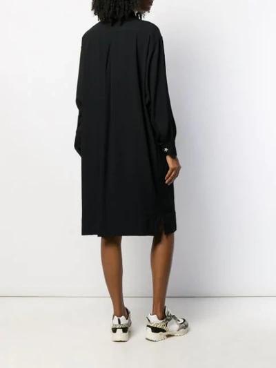 Pre-owned Moschino Midi Shirt Dress In Black