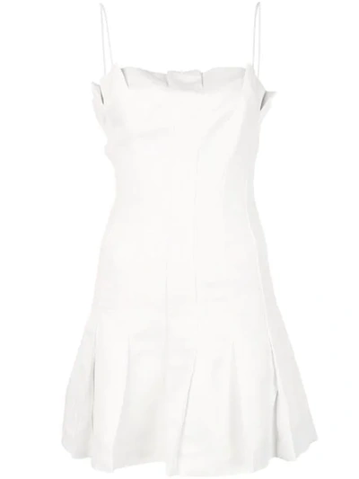 Shop Amur Fitted Panelled Dress In White