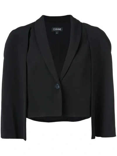 CUSHNIE CAPE STYLE JACKET - 黑色