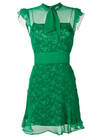 Shop N°21 Pussy Bow Tea Dress In Green