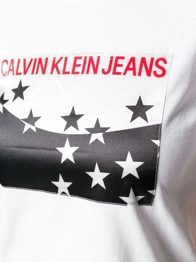 Shop Ck Jeans Star Logo T-shirt In White