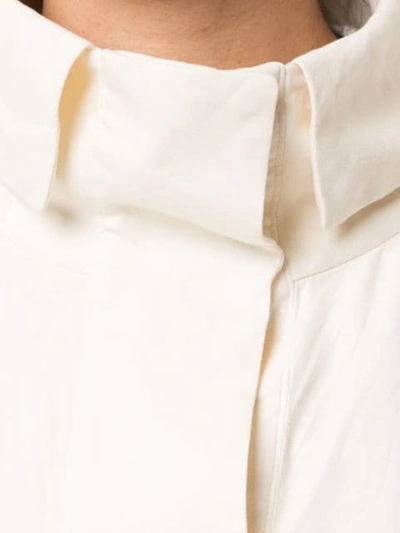 Shop Blueflag + Kiminori Morishita Draped Poncho Jacket In White