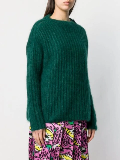 Shop Marni Fine Knit Sweater In Green
