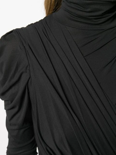 Shop Isabel Marant Geraffte Bluse In Black