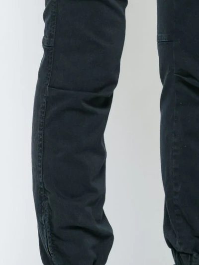 Shop Nili Lotan Creased Detail Jeans With Ruched Cuffs In Blue