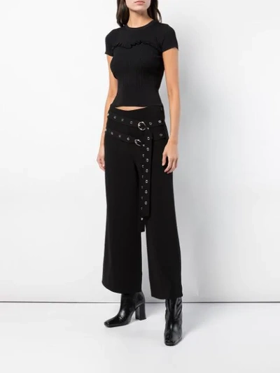 Shop Cinq À Sept Jessi Buckled Trousers In Black