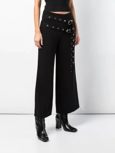 Shop Cinq À Sept Jessi Buckled Trousers In Black