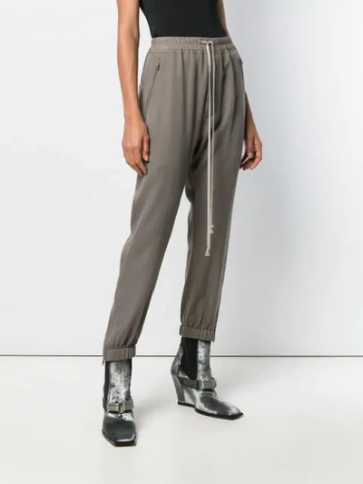 Shop Rick Owens Drawstring Track Pants In Grey