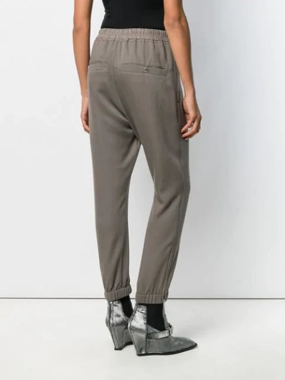 Shop Rick Owens Drawstring Track Pants In Grey