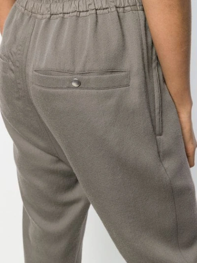 Shop Rick Owens Drawstring Track Pants In Grey