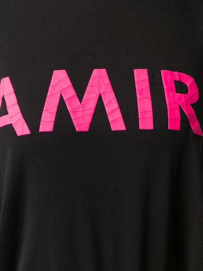 Shop Amiri Logo Print T In Black
