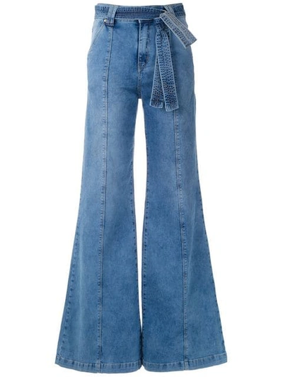 Shop Amapô Wide Leg Jeans In Blue