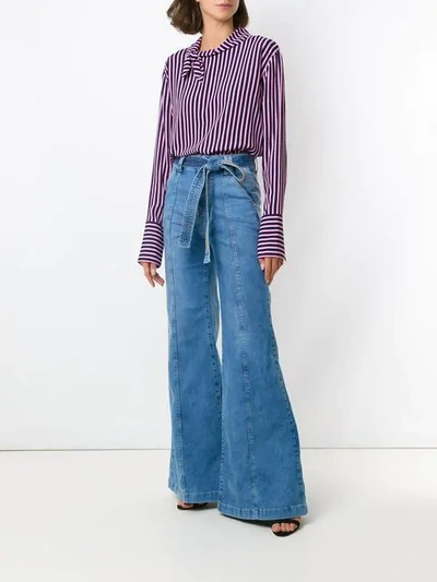 Shop Amapô Wide Leg Jeans In Blue