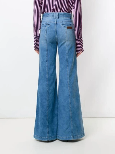 Shop Amapô Wide Leg Jeans In Blue