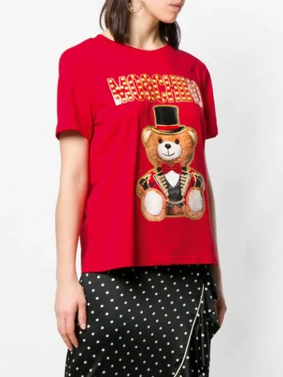 Shop Moschino Round Neck T-shirt - Red