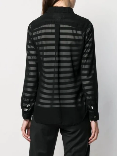 Shop Comme Des Garçons Comme Des Garçons Transparent Button Shirt In Black
