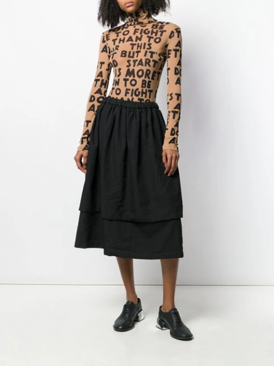 Shop Comme Des Garçons Comme Des Garçons Layered Full Skirt - Black